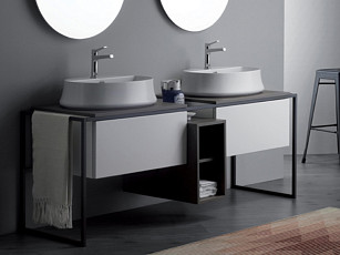 Металлическая структура с ящиком SIMAS SHARP FM 2 grey