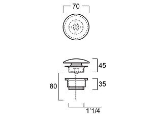 Выпуск для раковины СИМАС / SIMAS КОМПЛЕКТУЮЩИЕ PLCR