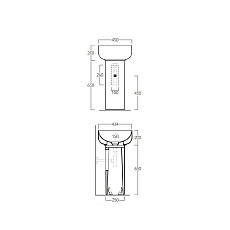 Пьедестал для раковины SIMAS BALLOON CN 400