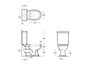Чаша унитаза СИМАС / SIMAS Аркада / ARCADE AR 831 bia