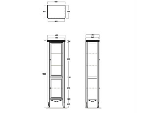 Колонна напольная СИМАС / SIMAS Аркада / ARCADE ARMV1 bianco