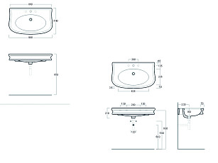 Раковина подвесная/накладная SIMAS LANTE LA 11/1 hole